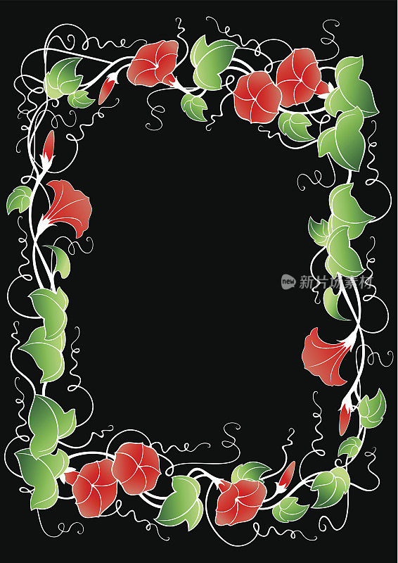 Abstract floral frame